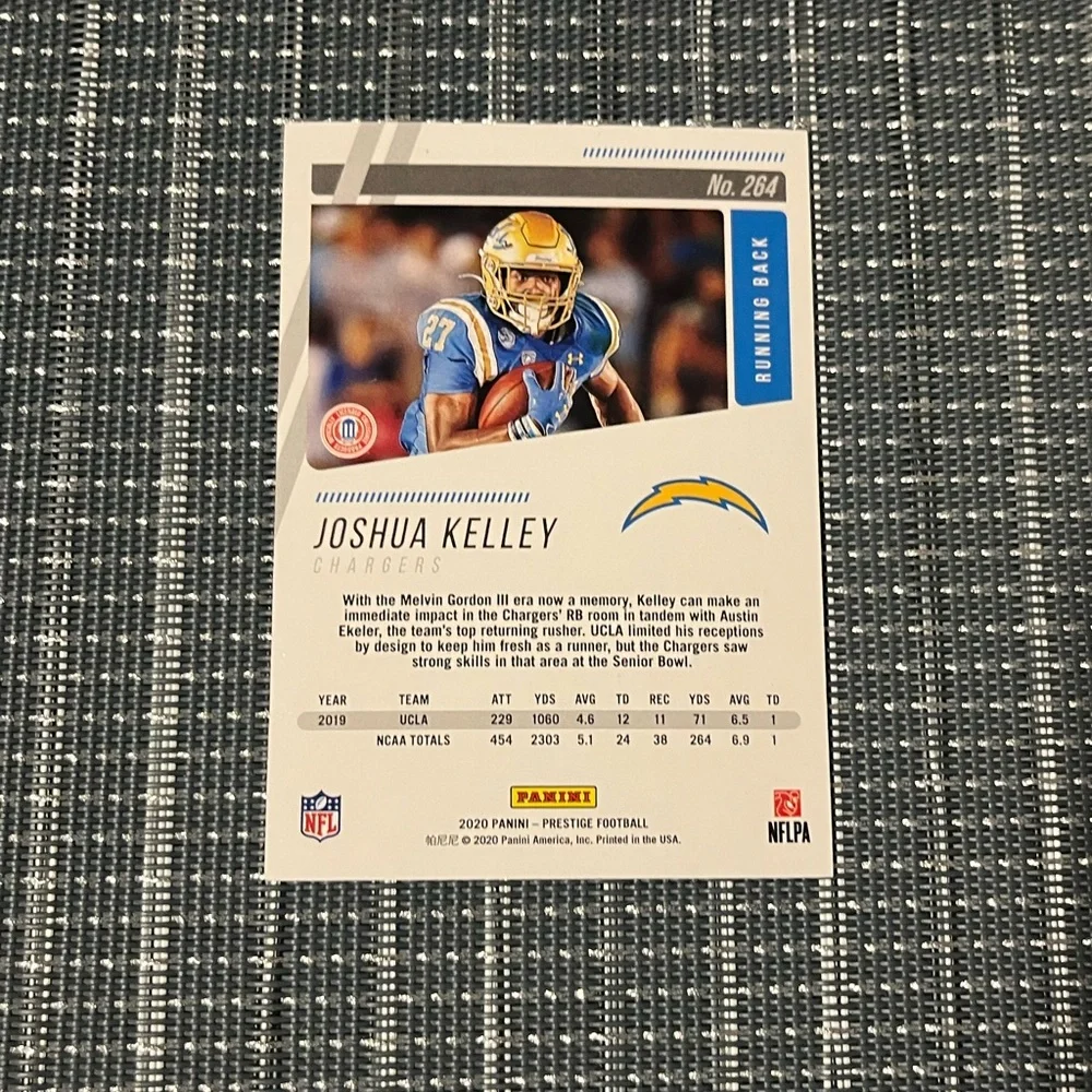Num: 101/399 🏈 Joshua Kelley 2020 Panini Prestige NFL Football Card #264 , Qty 1